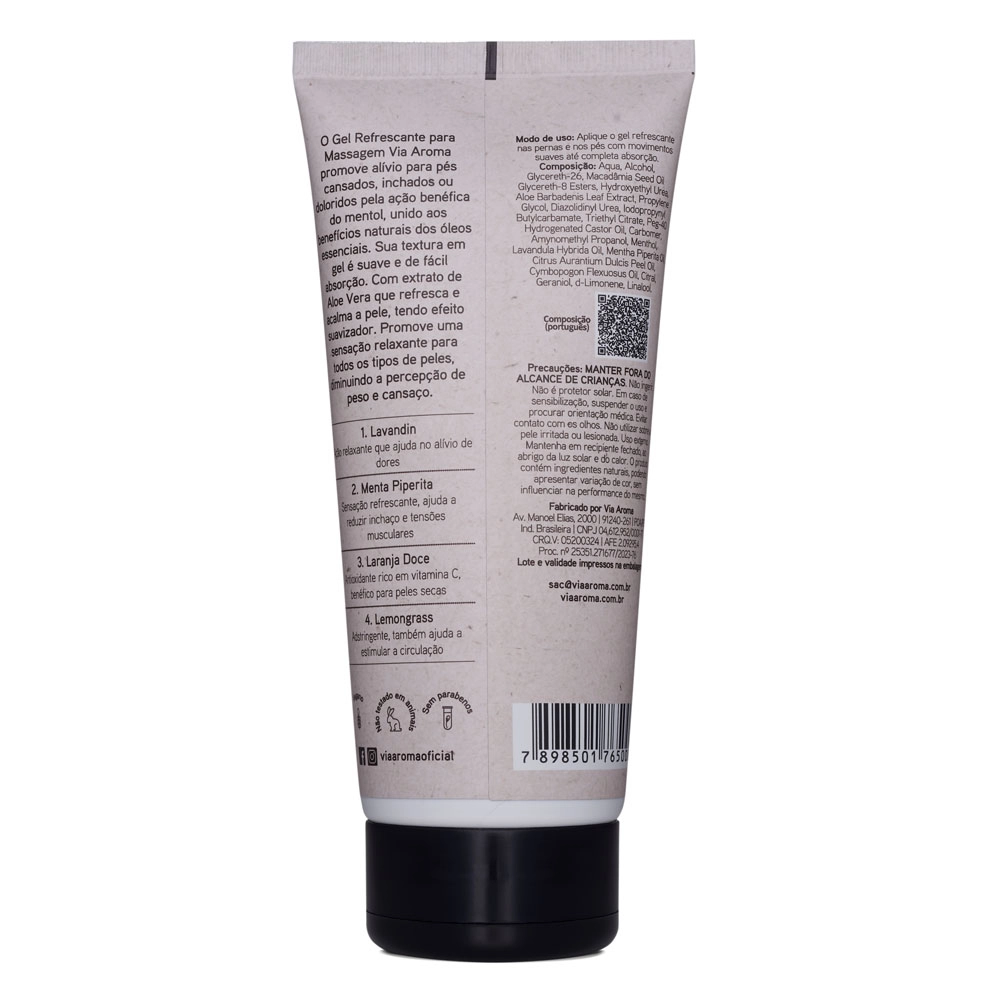 Produto Gel Refrescante para Massagem Spa dos Pés Aromatherapy Via Aroma - 200g