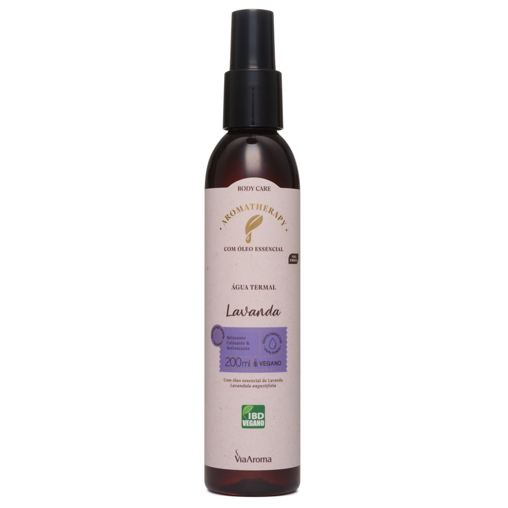 Água Termal com Óleo Essencial de Lavanda Via Aroma - 200ml Produto Água Termal com Óleo Essencial de Lavanda Via Aroma - 200ml