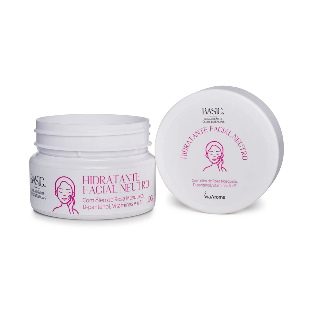 Produto Hidratante Facial Neutro Linha Basic Via Aroma – 100g