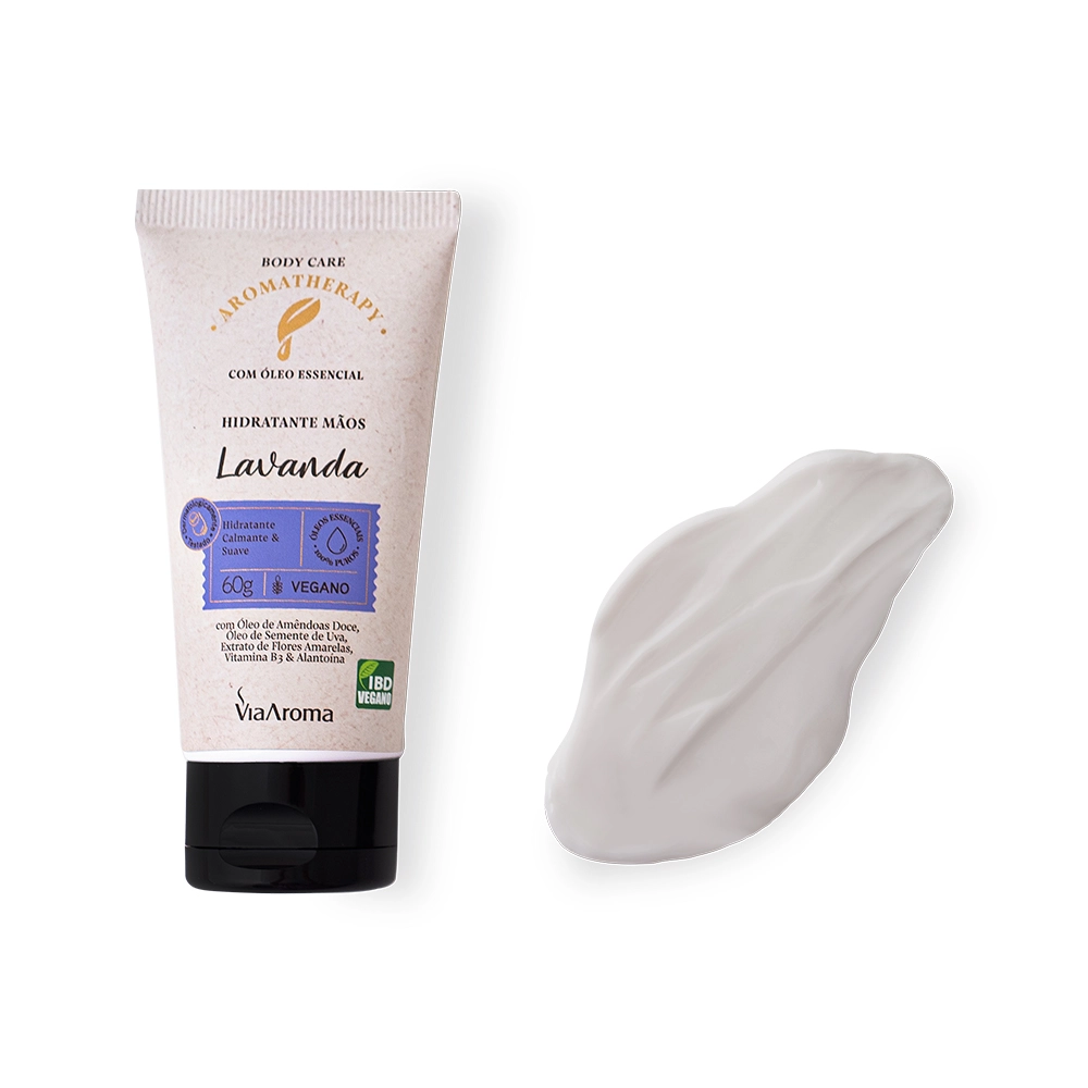Hidratante Mãos Lavanda Aromatherapy Via Aroma - 60g Produto Hidratante Mãos Lavanda Aromatherapy Via Aroma - 60g