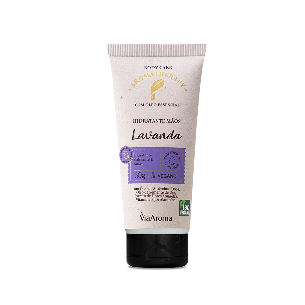 Produto Hidratante Mãos Lavanda Aromatherapy Via Aroma - 60g
