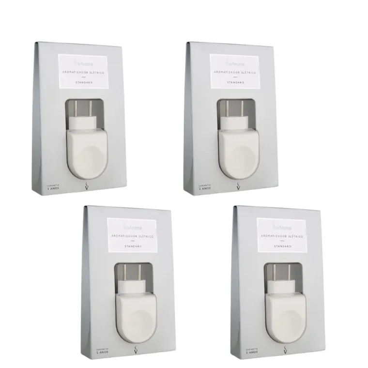 Kit 4 Aromatizadores Elétricos Standard Via Aroma Produto Kit 4 Aromatizadores Elétricos Standard Via Aroma
