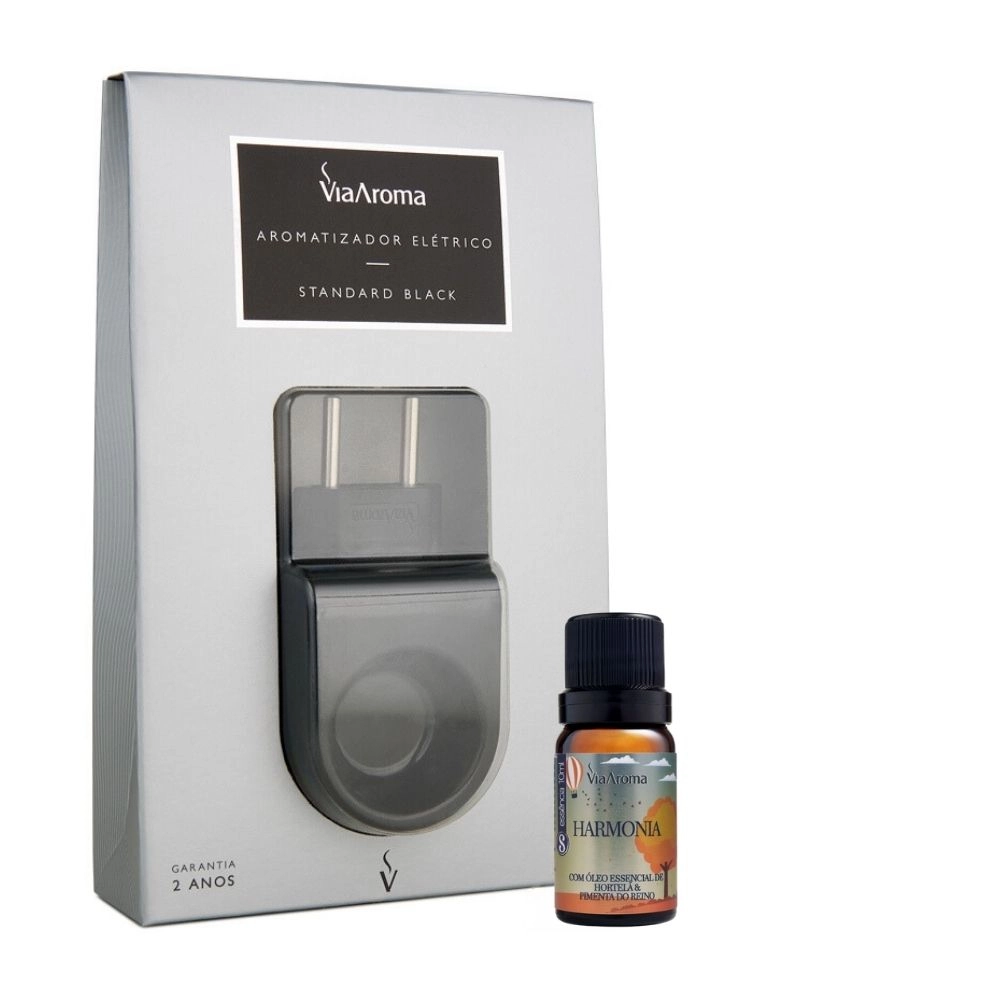 Produto Kit Aromatizador Standard Black mais Essência Via Aroma - Harmonia