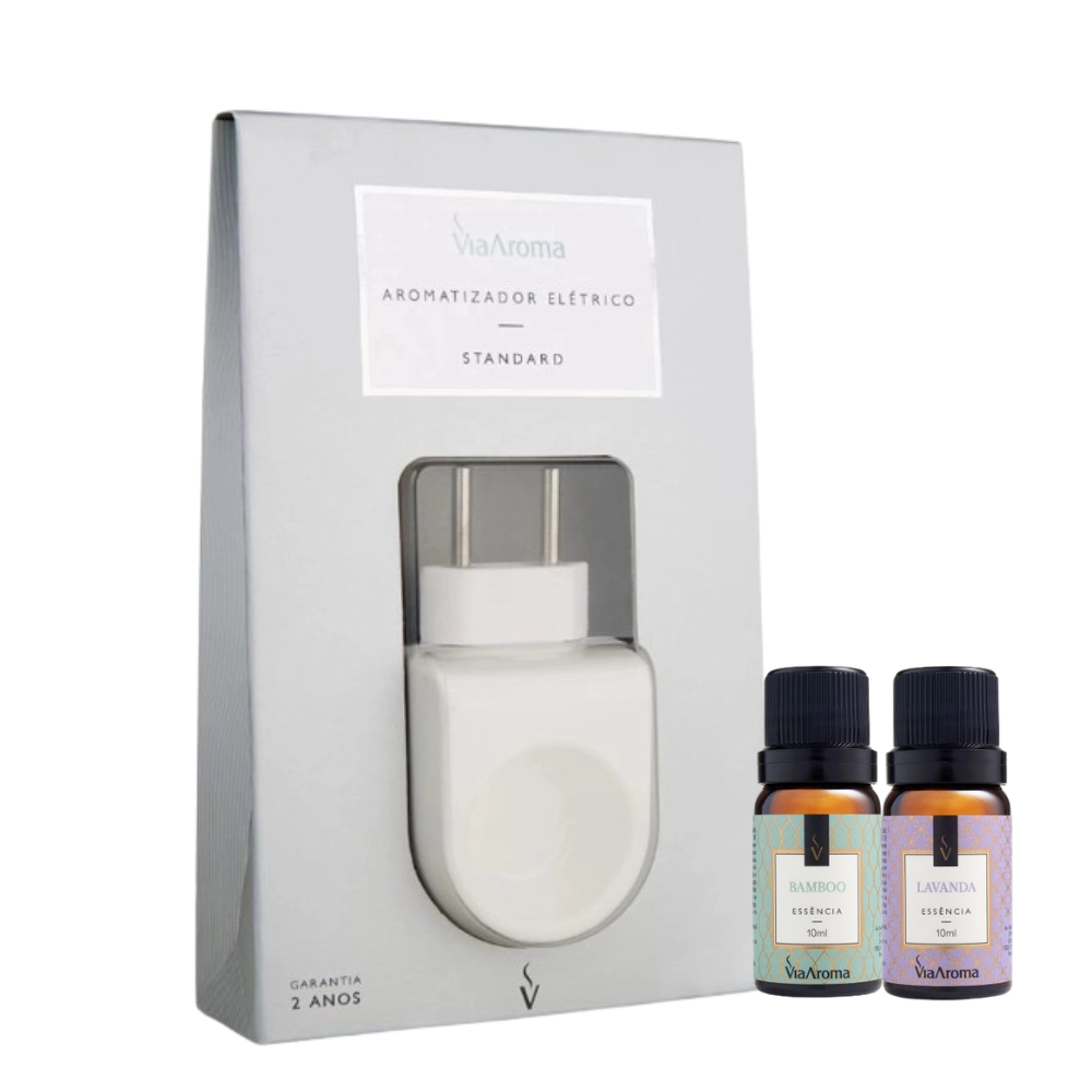 Produto Kit Aromatizador Standard mais 2 Essências Via Aroma - Bamboo e Lavanda