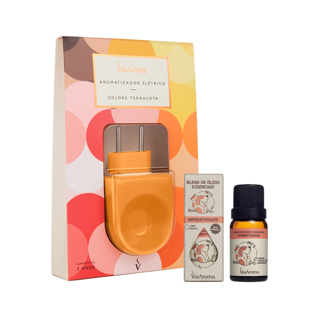 Produto Kit Aromatizador Laranja mais Blend Pets Hiperatividade Via Aroma