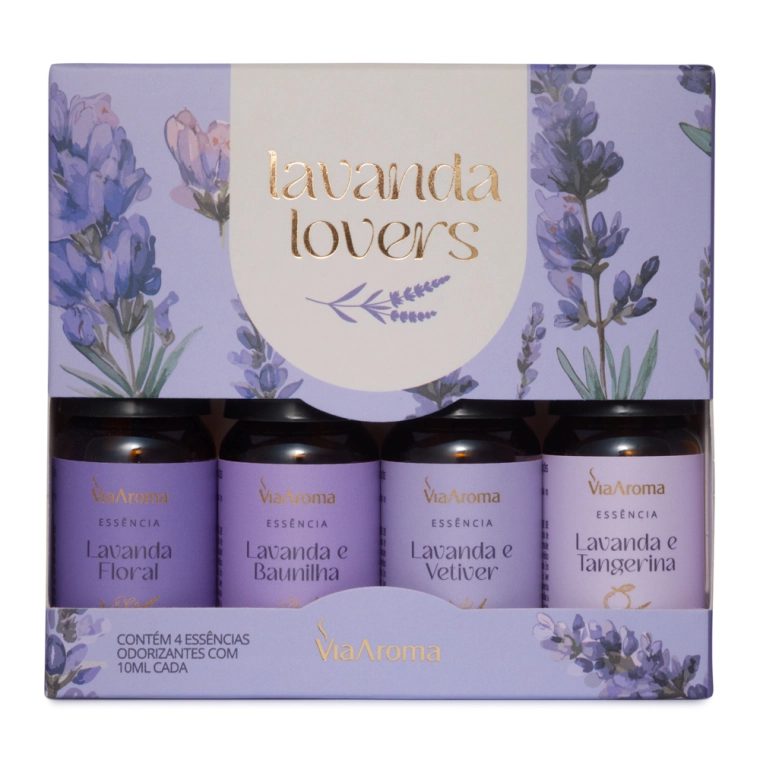 Kit Lavanda Lovers Via Aroma - 4 Essências Produto Kit Lavanda Lovers Via Aroma - 4 Essências
