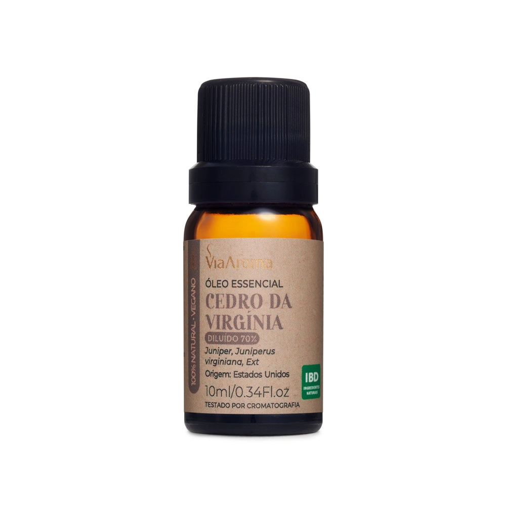 Óleo Essencial Cedro da Virginia Via Aroma - 10ml Produto Óleo Essencial Cedro da Virginia Via Aroma - 10ml