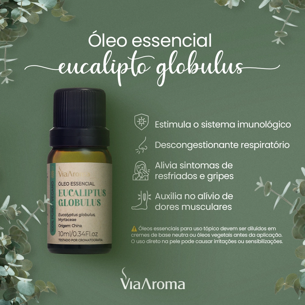 Produto Óleo Essencial Eucaliptus Globulus Via Aroma - 10ml