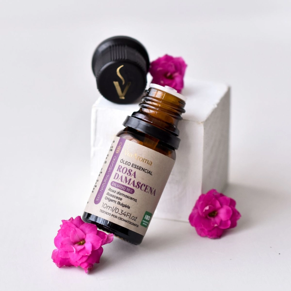 Óleo Essencial Rosa Damascena DILUÍDO 10% Via Aroma - 10ml Produto Óleo Essencial Rosa Damascena DILUÍDO 10% Via Aroma - 10ml