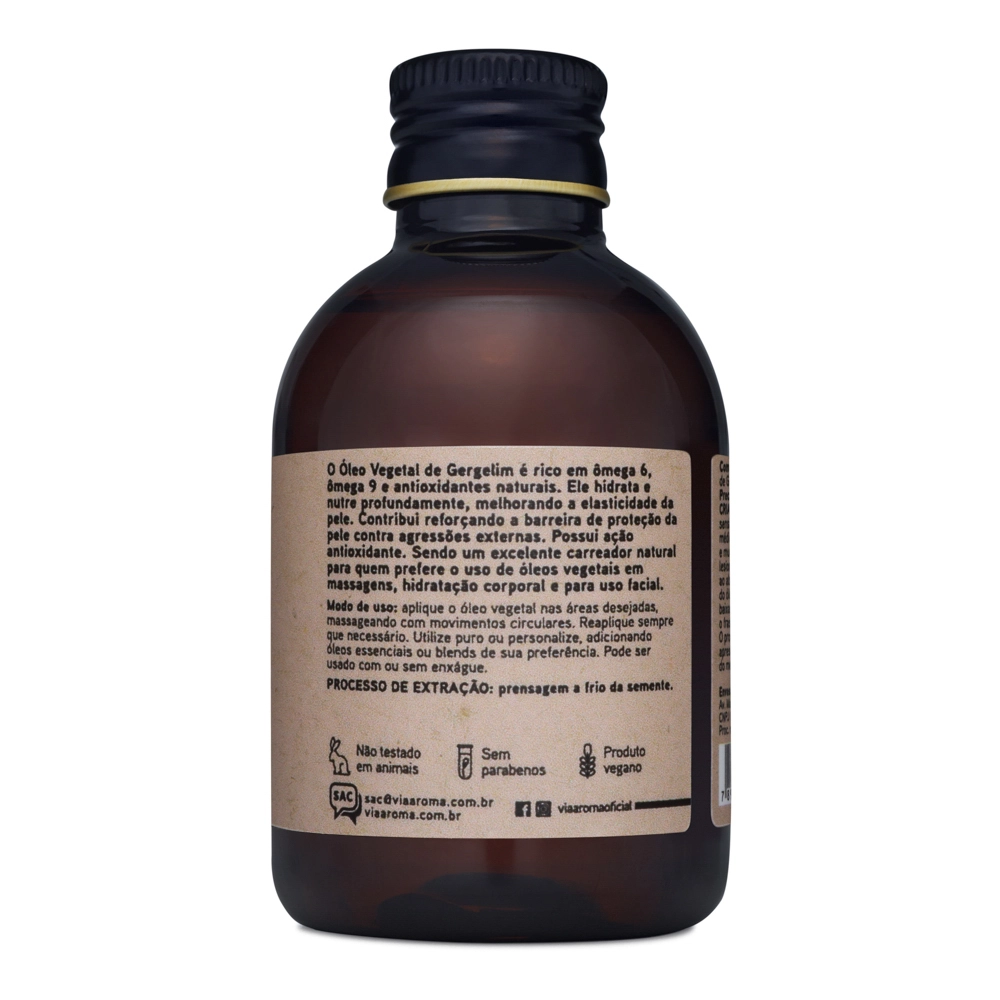 Produto Óleo Vegetal de Gergelim Via Aroma - 120 ml