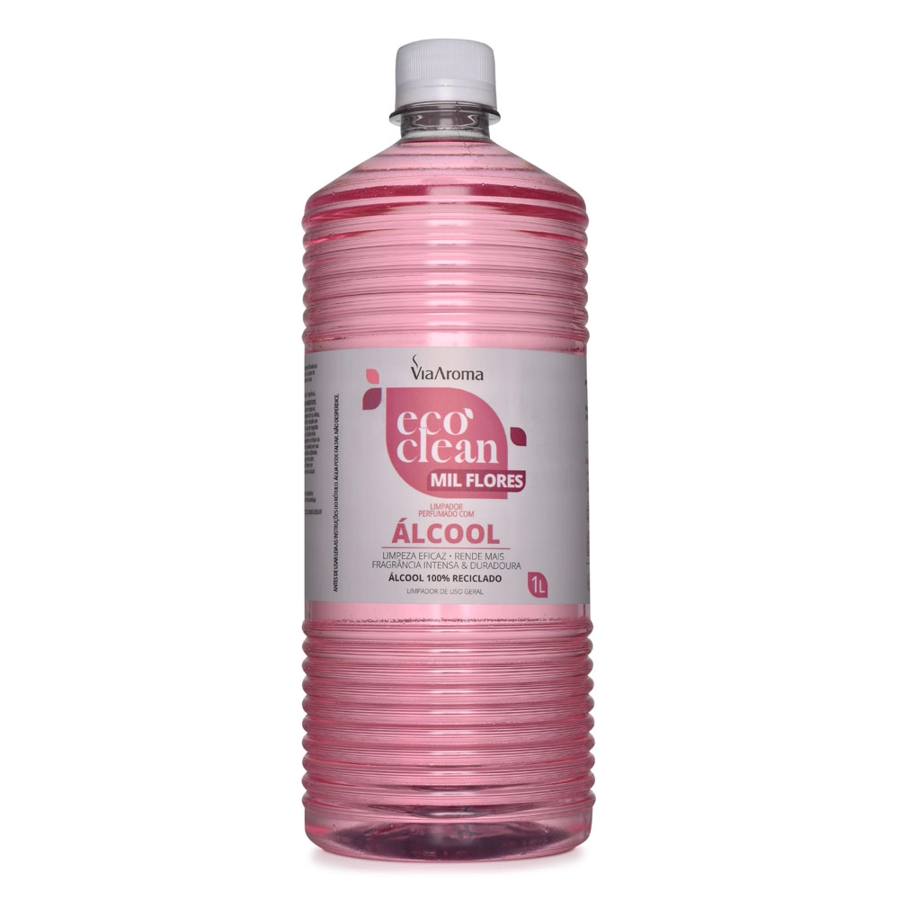 Produto Limpador Perfumado com Álcool Eco Clean Mil Flores Via Aroma – 1L Frente