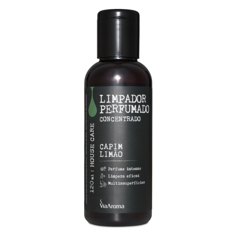 Limpador Perfumado Concentrado Capim Limão Via Aroma - 120ml Produto Limpador Perfumado Concentrado Capim Limão Via Aroma - 120ml
