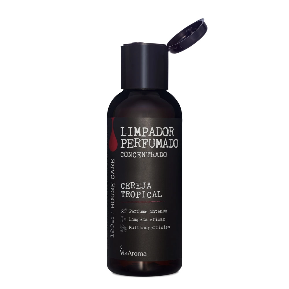 Produto Limpador Perfumado Concentrado Cereja Tropical Via Aroma - 120ml