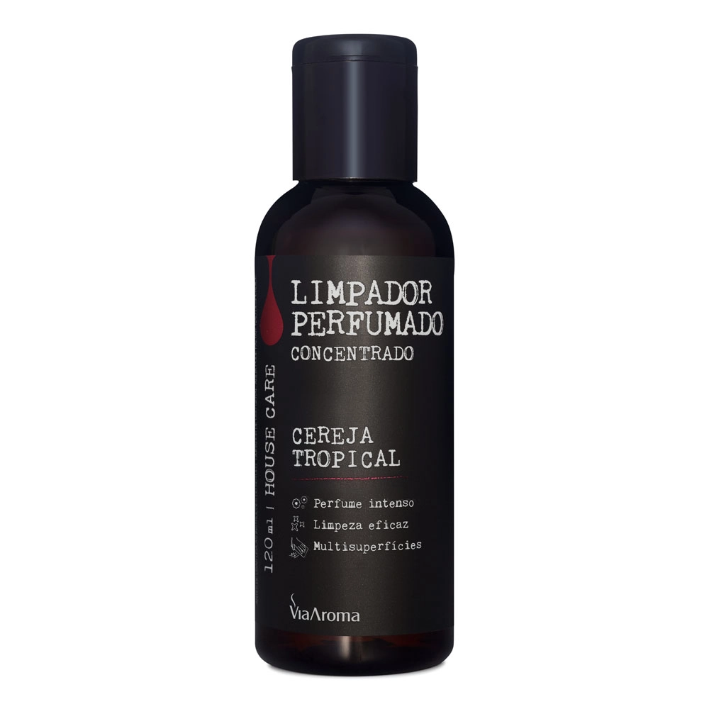 Produto Limpador Perfumado Concentrado Cereja Tropical Via Aroma - 120ml