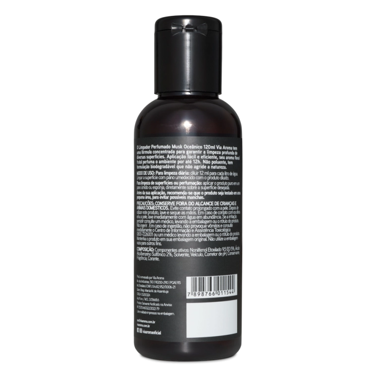 Limpador Perfumado Concentrado Musk Oceânico Via Aroma - 120ml Produto Limpador Perfumado Concentrado Musk Oceânico Via Aroma - 120ml