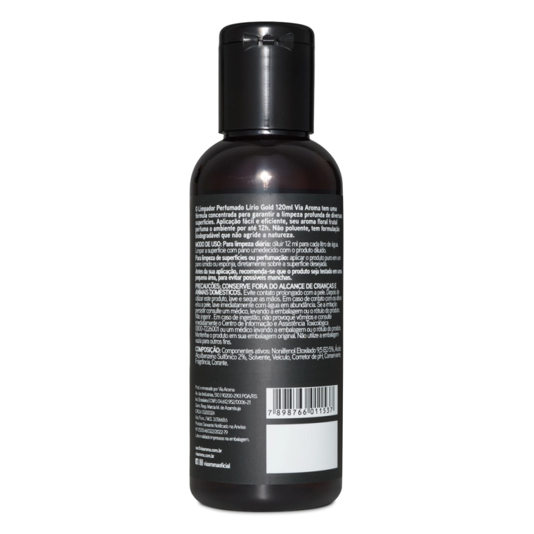 Limpador Perfumado Concentrado Lírio Gold Via Aroma - 120ml Produto Limpador Perfumado Concentrado Lírio Gold Via Aroma - 120ml