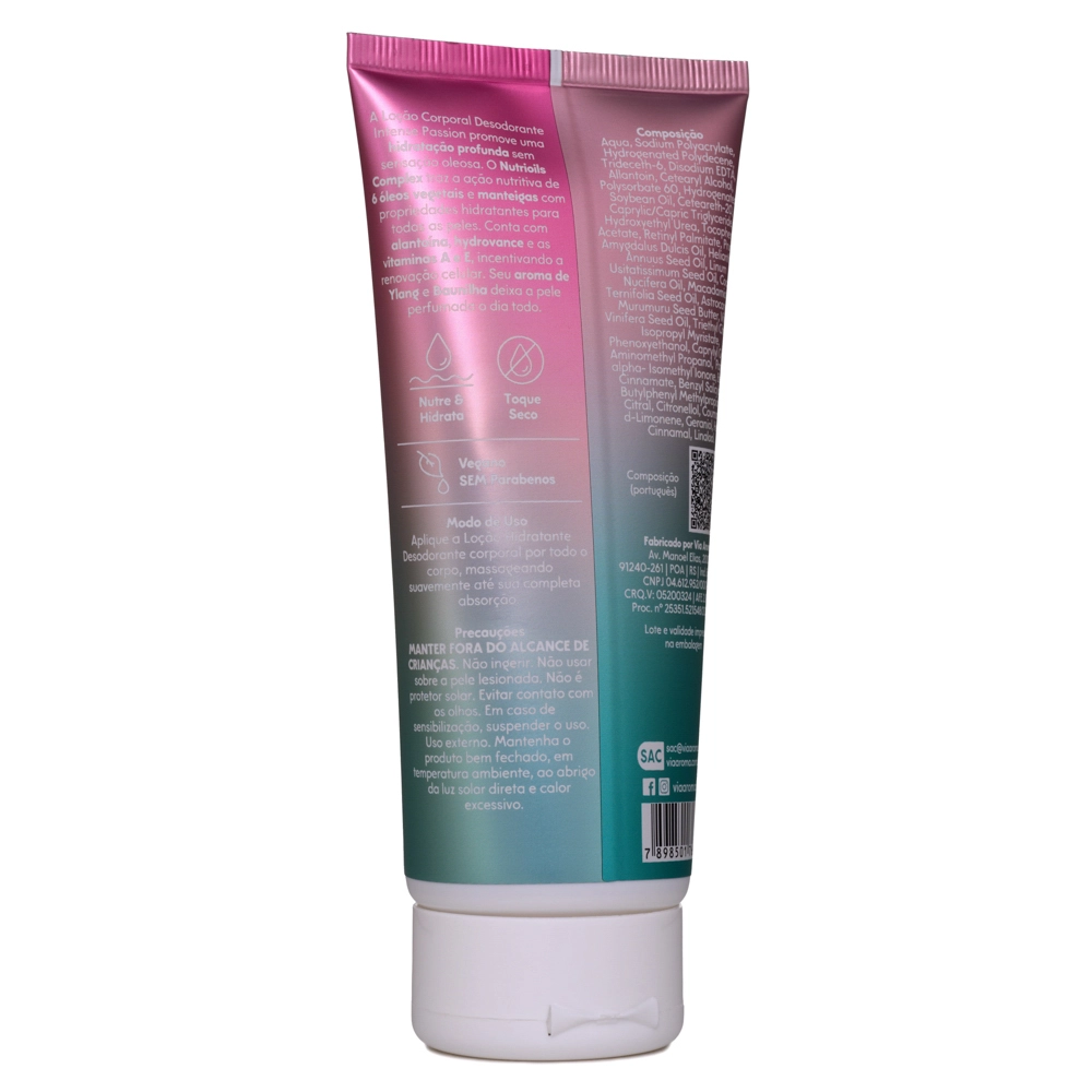 Produto Loção Corporal Desodorante Intense Passion Via Aroma - 200ml