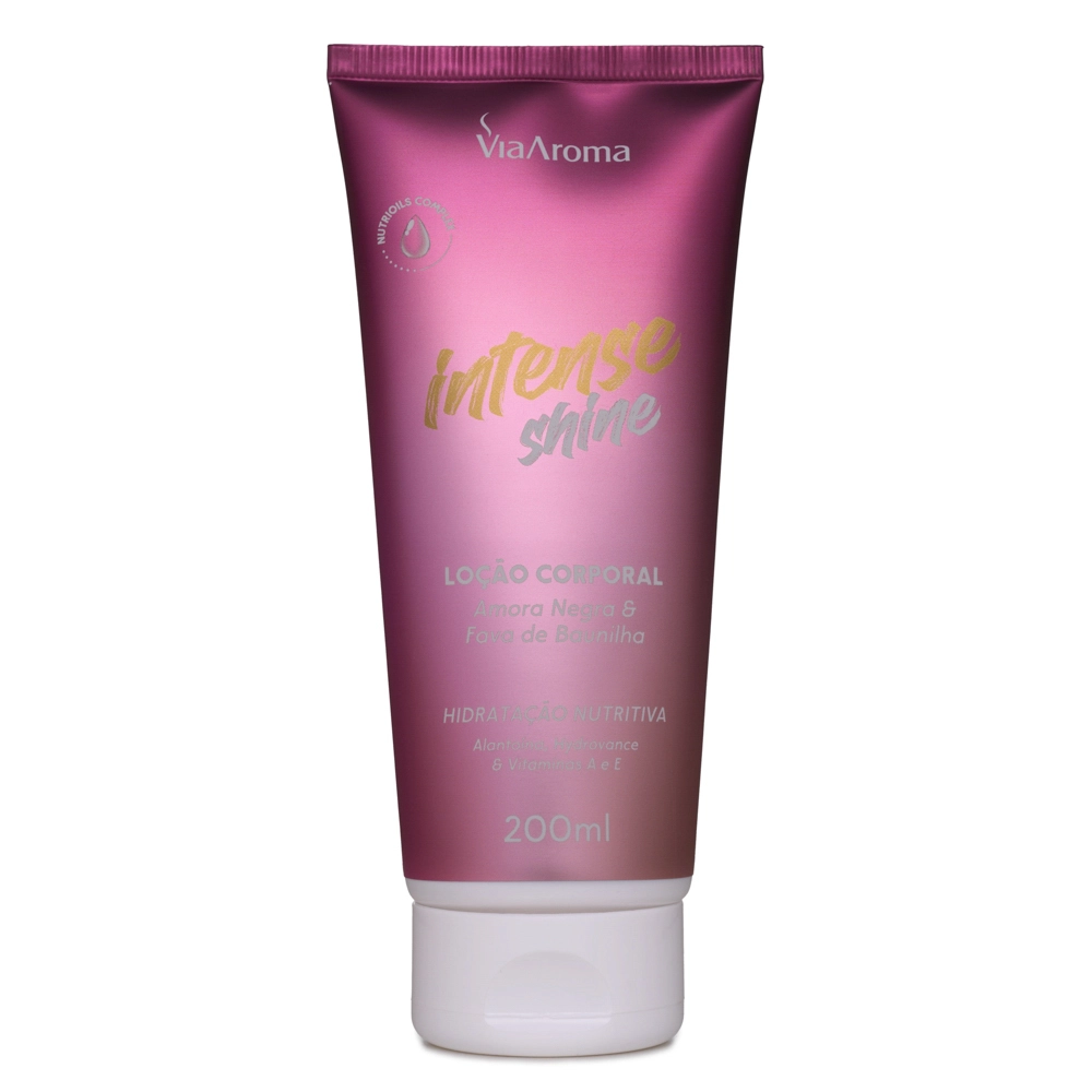 Produto Loção Corporal Desodorante Intense Shine Via Aroma - 200ml Frente