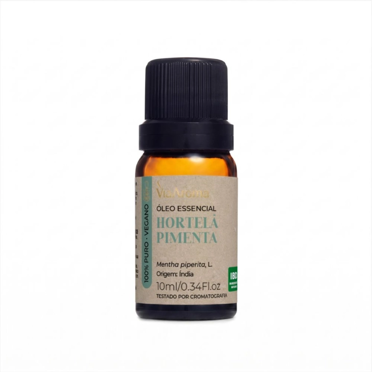 Óleo Essencial Hortelã Pimenta (Menta Piperita) Via Aroma - 10ml Produto Óleo Essencial Hortelã Pimenta (Menta Piperita) Via Aroma - 10ml
