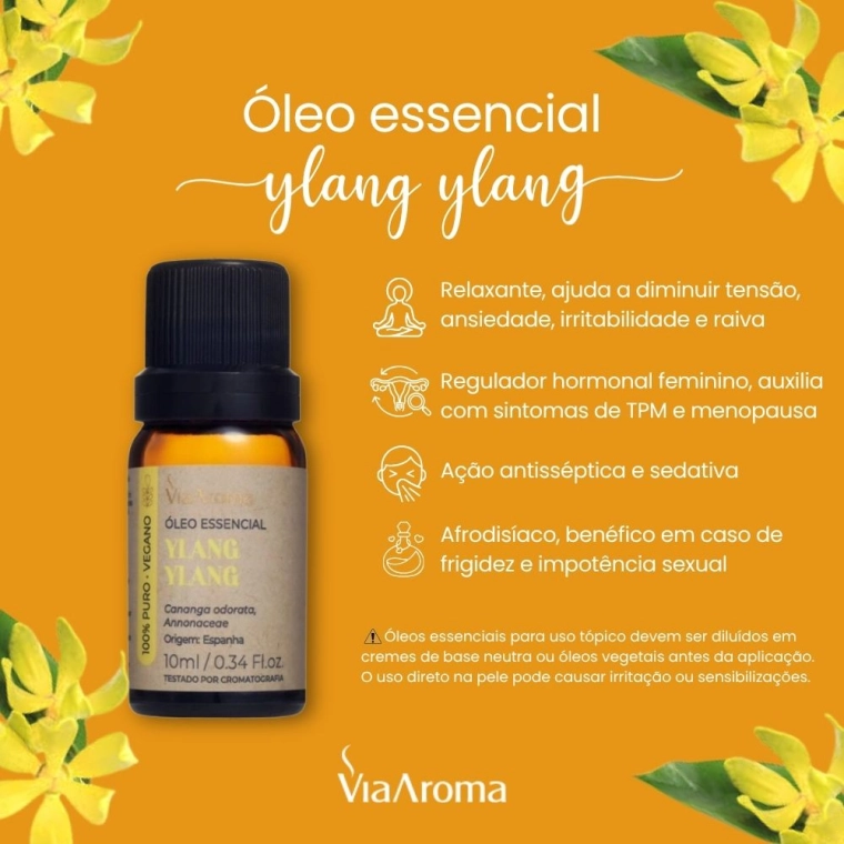 Produto Óleo Essencial Ylang Ylang Via Aroma - 10ml
