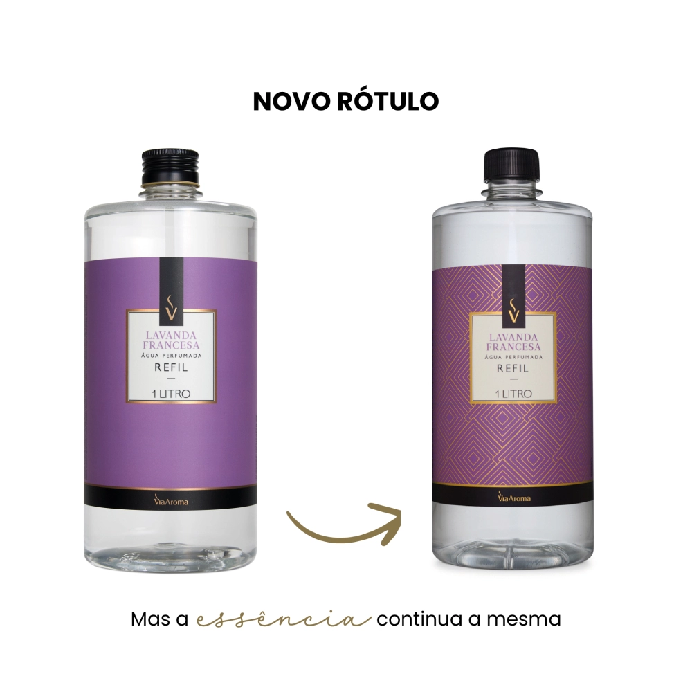 Produto Refil Água Perfumada Lavanda Francesa Via Aroma - 1l