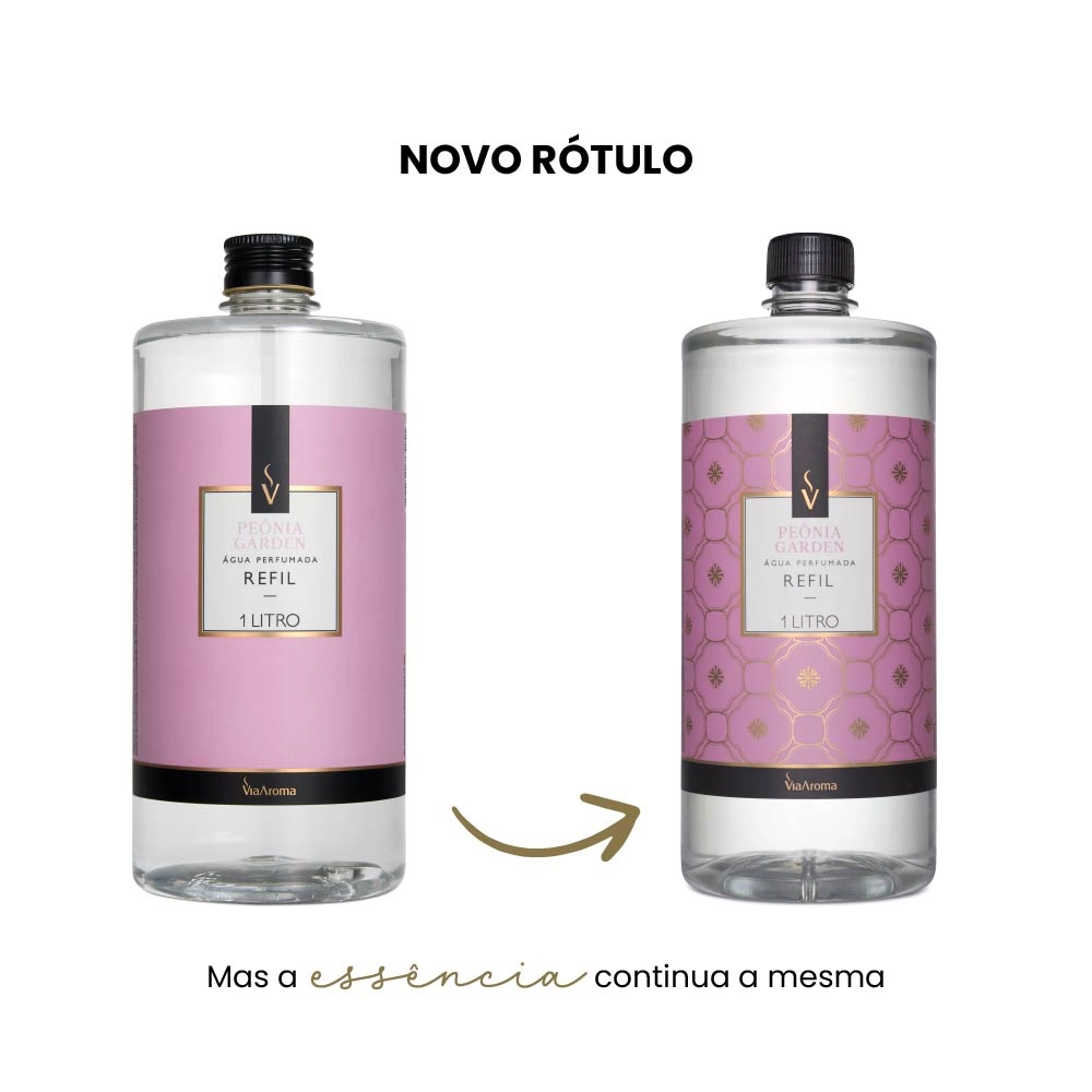 Produto Refil Água Perfumada Peônia Garden Via Aroma - 1l
