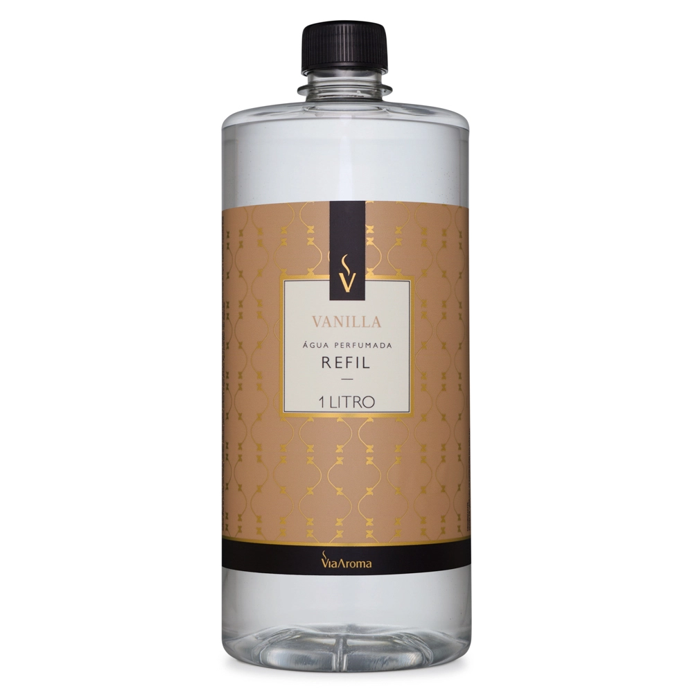 Produto Refil Água Perfumada Vanilla Via Aroma - 1L Frente