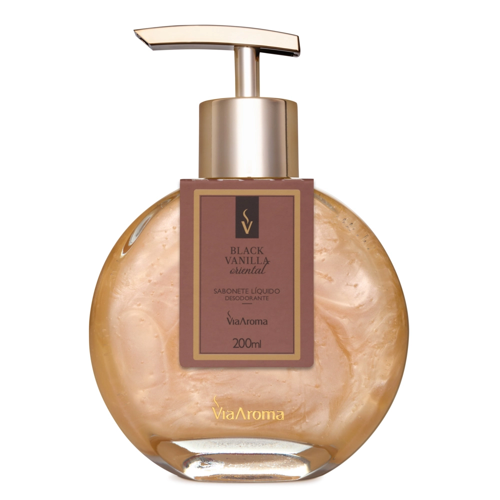 Sabonete Líquido Desodorante Black Vanilla Via Aroma Produto Sabonete Líquido Desodorante Black Vanilla Via Aroma