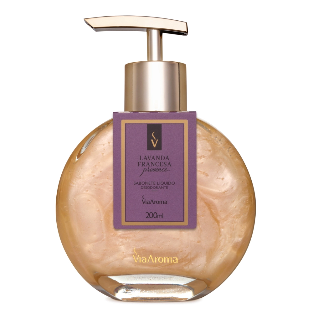 Sabonete Líquido Desodorante Lavanda Francesa Via Aroma Produto Sabonete Líquido Desodorante Lavanda Francesa Via Aroma