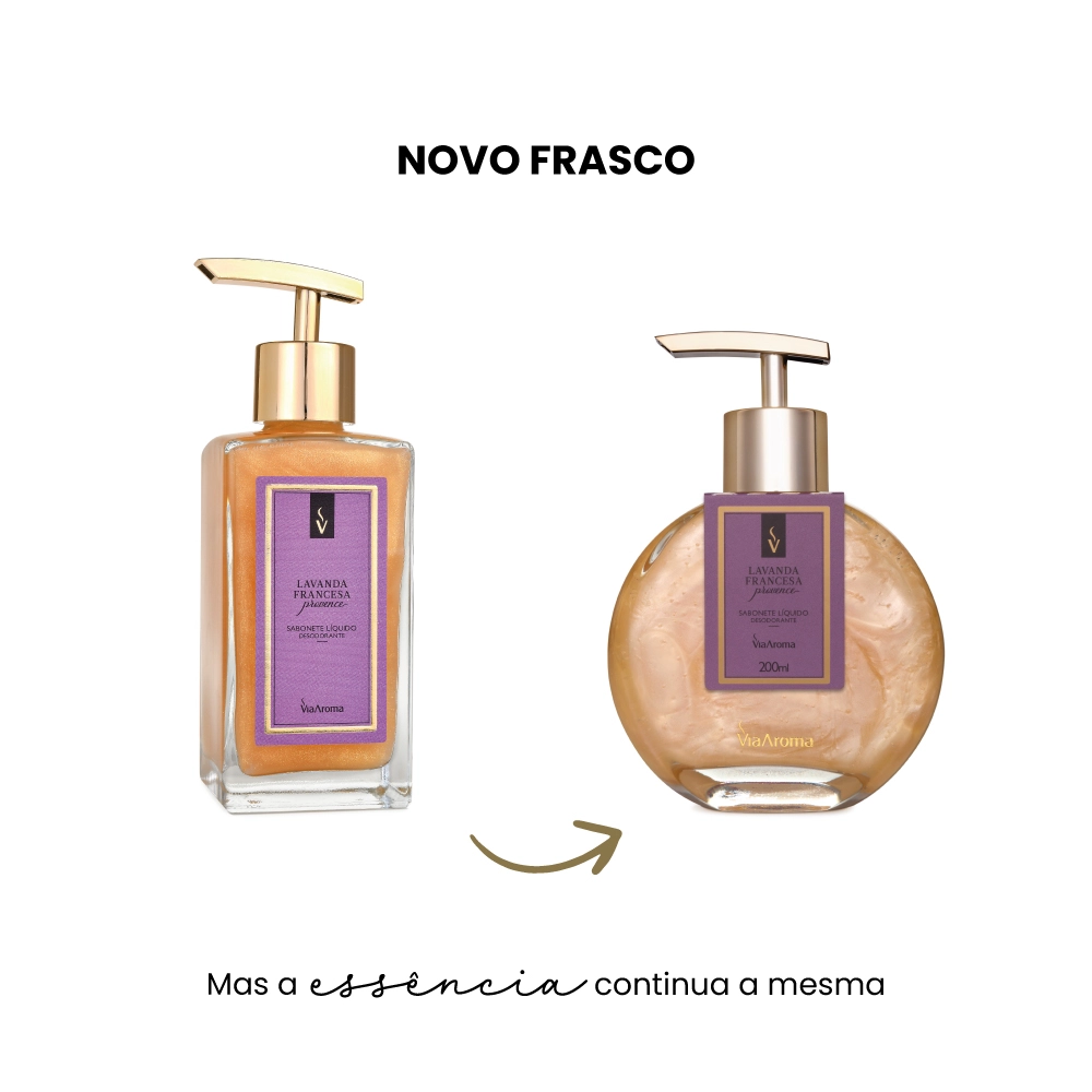 Produto Sabonete Líquido Desodorante Lavanda Francesa Via Aroma - 200ml