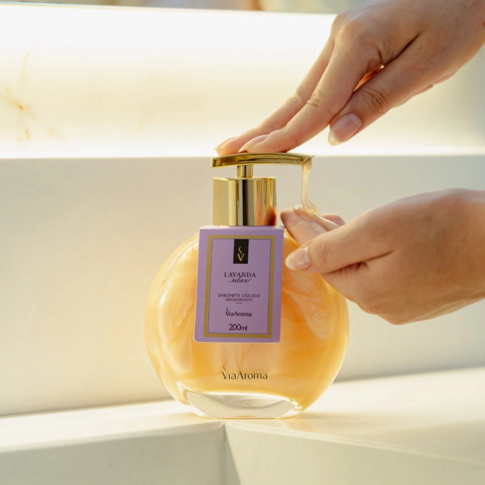 Produto Sabonete Líquido Desodorante Lavanda Via Aroma - 200ml 