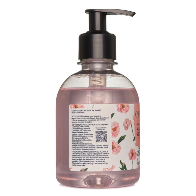 Produto Sabonete Líquido Desodorante Flor de Peônia Caszulo - 250ml traseiro
