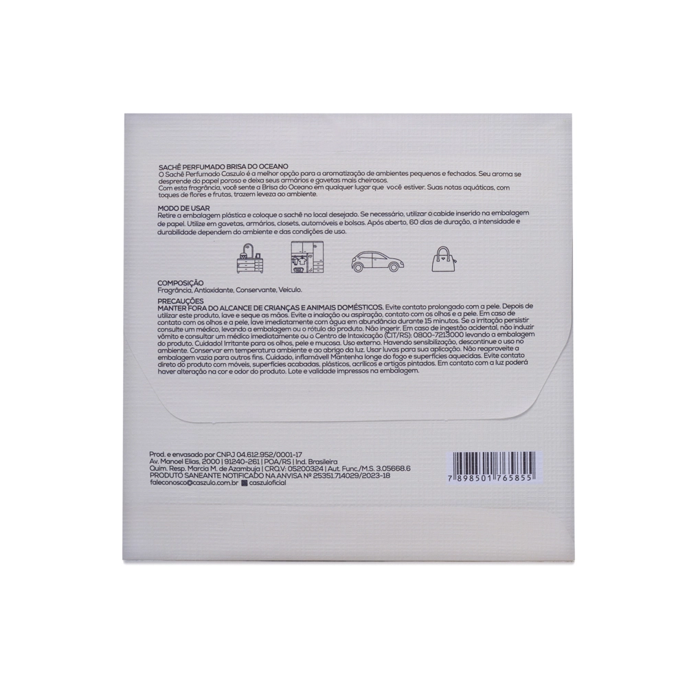 Sachê Perfumado Brisa do Oceano Caszulo - 20g Produto Sachê Perfumado Brisa do Oceano Caszulo - 20g