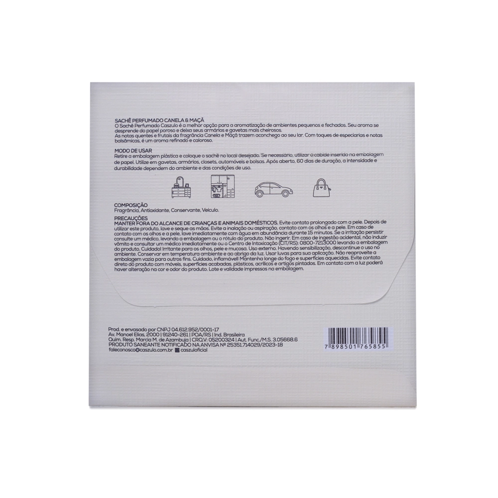 Produto Sachê Perfumado Canela e Maçã Caszulo - 20g