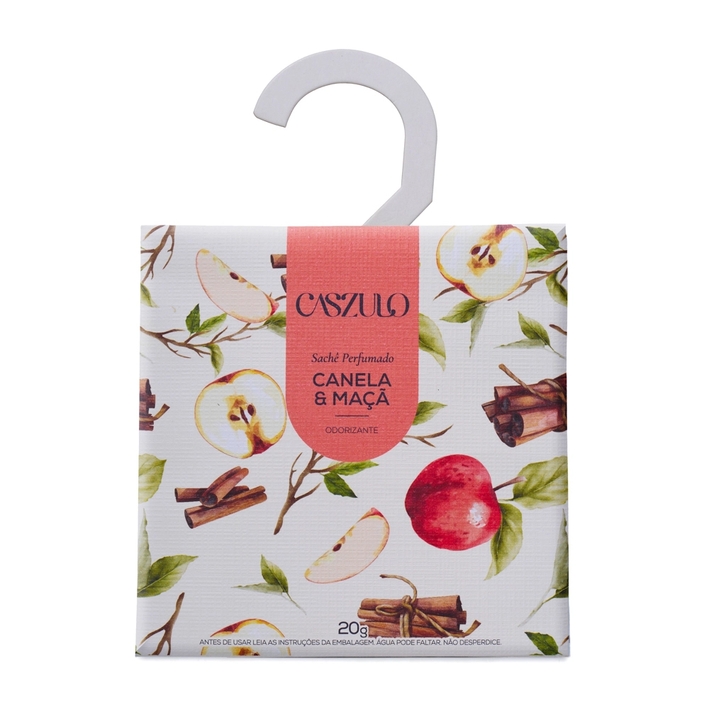 Sachê Perfumado Canela e Maçã Caszulo - 20g Gancho Produto Sachê Perfumado Canela e Maçã Caszulo - 20g Gancho