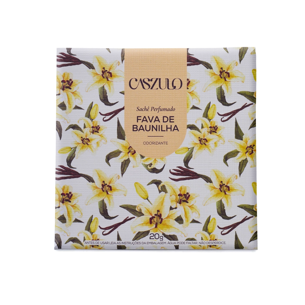 Sachê Perfumado Fava de Baunilha Caszulo - 20g Produto Sachê Perfumado Fava de Baunilha Caszulo - 20g