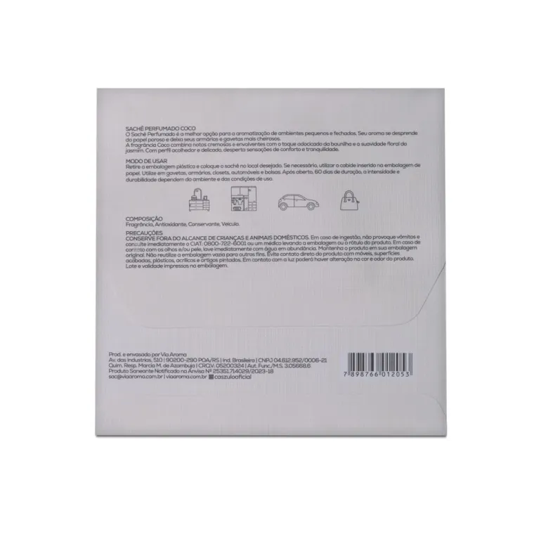 Sachê Perfumado Coco Caszulo - 20g Produto Sachê Perfumado Coco Caszulo - 20g