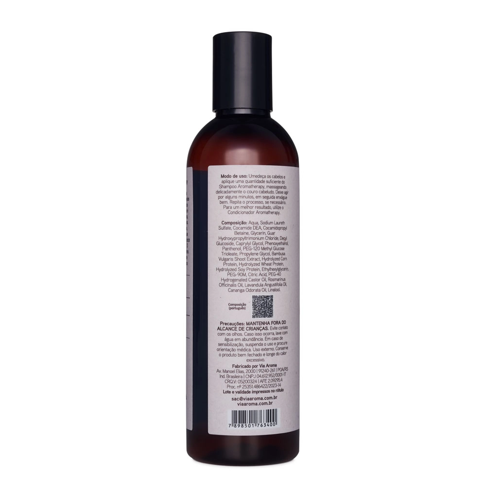 Produto Shampoo Força e Crescimento Aromatherapy Via Aroma - 240ml