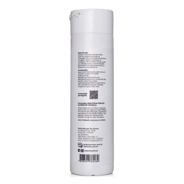 Shampoo Neutro Linha Basic Via Aroma - 250ml Produto Shampoo Neutro Linha Basic Via Aroma - 250ml