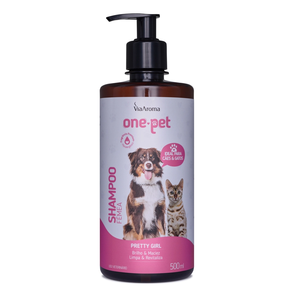 Produto Shampoo One Pet Fêmea Via Aroma – 500 ml Frente