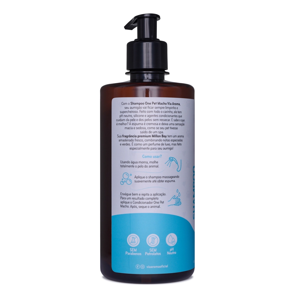 Produto Shampoo One Pet Macho Via Aroma – 500 ml