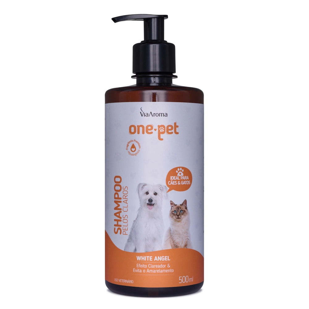 Produto Shampoo One Pet Pelos Claros Via Aroma – 500 ml Frente
