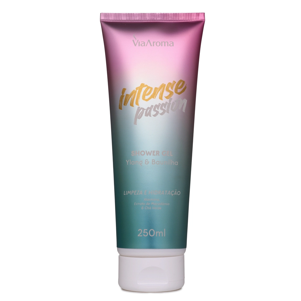 Shower Gel Desodorante Intense Passion Via Aroma - 250ml frente Produto Shower Gel Desodorante Intense Passion Via Aroma - 250ml frente