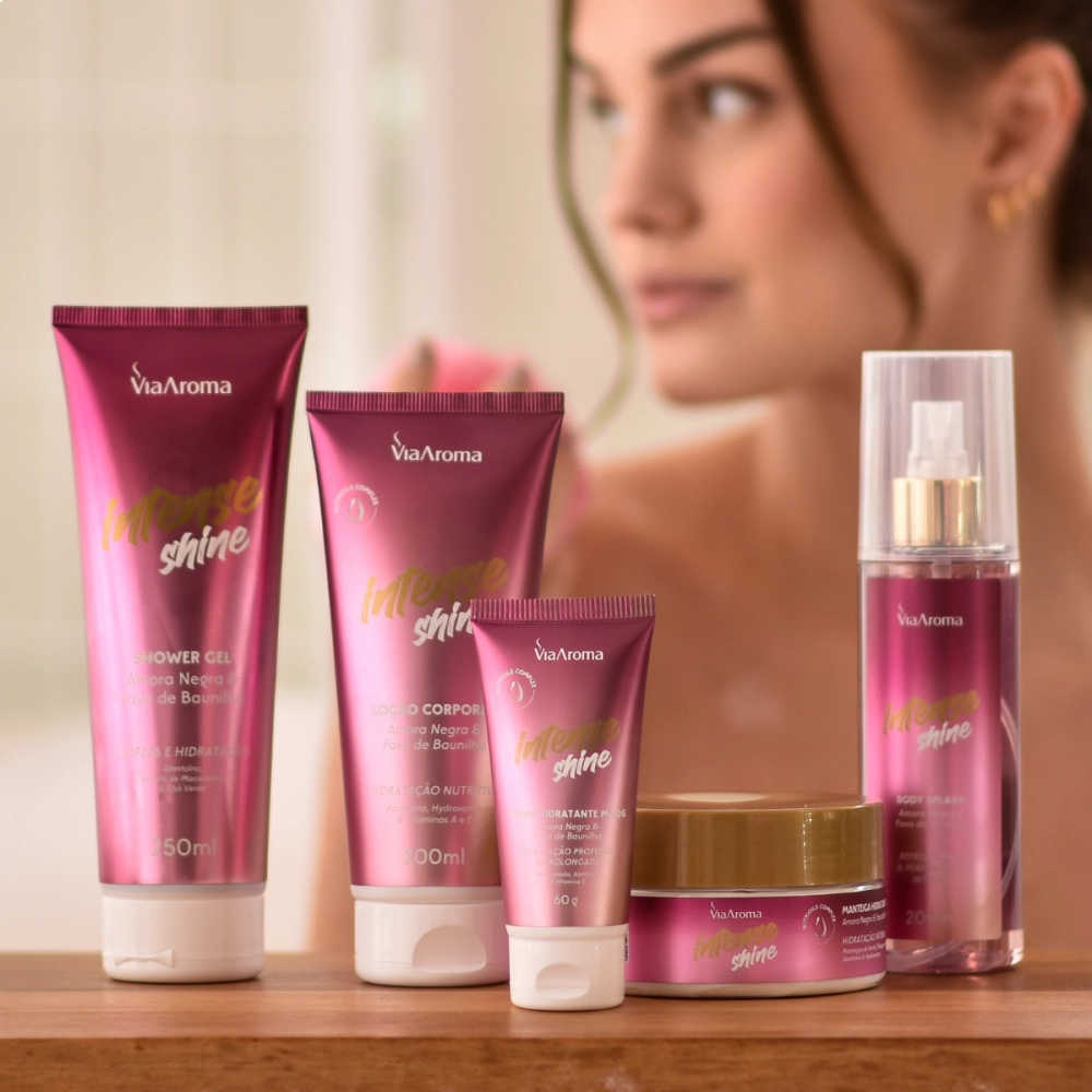 Shower Gel Desodorante Intense Shine Via Aroma - 250ml Produto Shower Gel Desodorante Intense Shine Via Aroma - 250ml