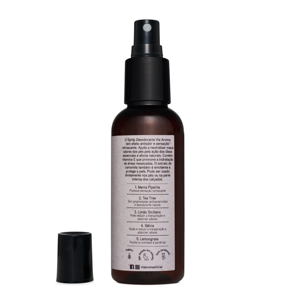 Produto Spray Desodorante Spa dos Pés Aromatherapy Via Aroma - 120ml