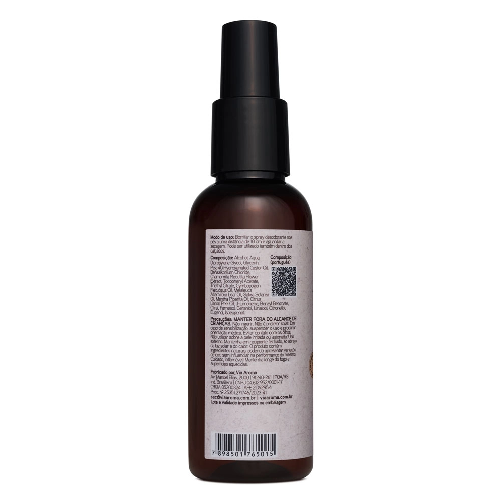 Produto Spray Desodorante Spa dos Pés Aromatherapy Via Aroma - 120ml