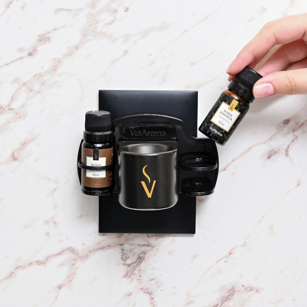 Produto Suporte para Óleos Essenciais e Essências Black - Via Aroma