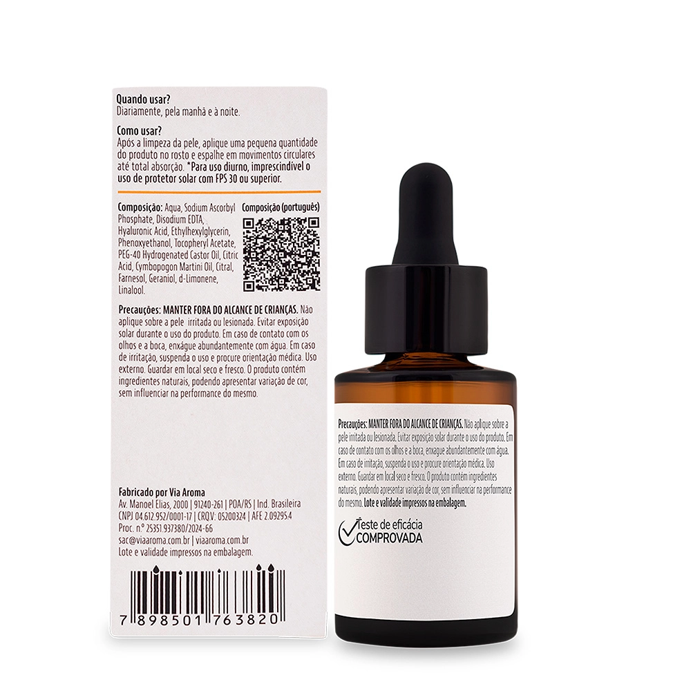 V.Skin Sérum Antioxidante Via Aroma - 30 ml Produto V.Skin Sérum Antioxidante Via Aroma - 30 ml