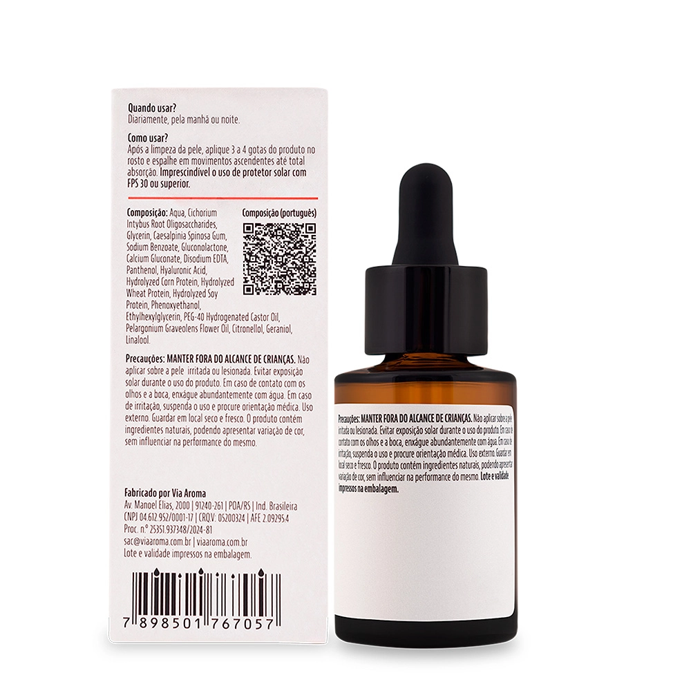 Produto V.Skin Sérum Hidratante Firmador Via Aroma - 30 ml