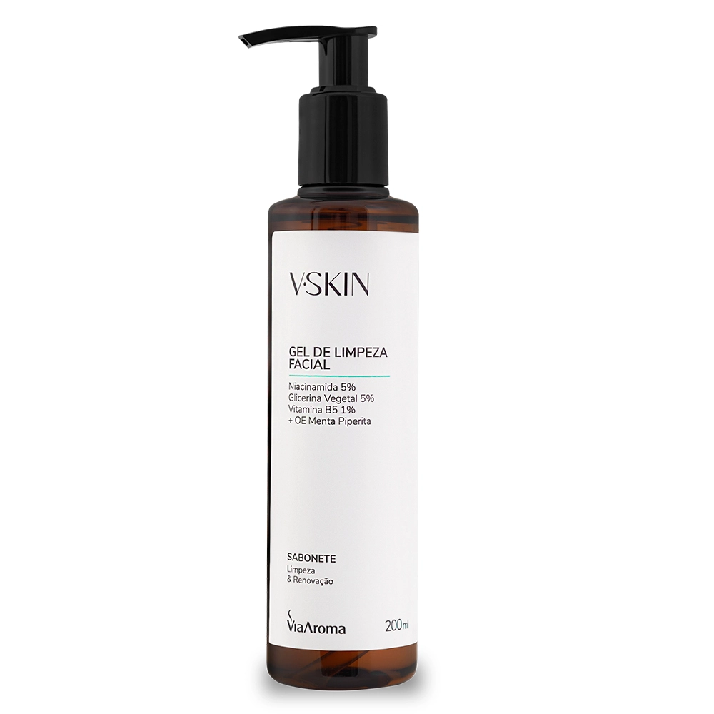 V.Skin Sabonete Gel De Limpeza Facial Via Aroma Produto V.Skin Sabonete Gel De Limpeza Facial Via Aroma